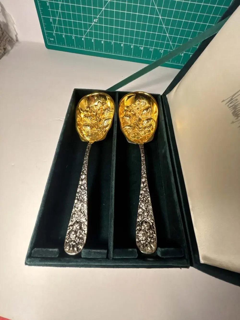 Neiman Marcus Godinger American Silversmiths Gold Washed and Silver Plated Spoon